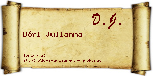 Dóri Julianna névjegykártya