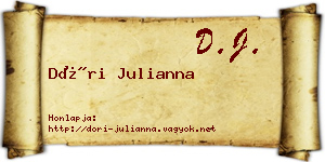 Dóri Julianna névjegykártya